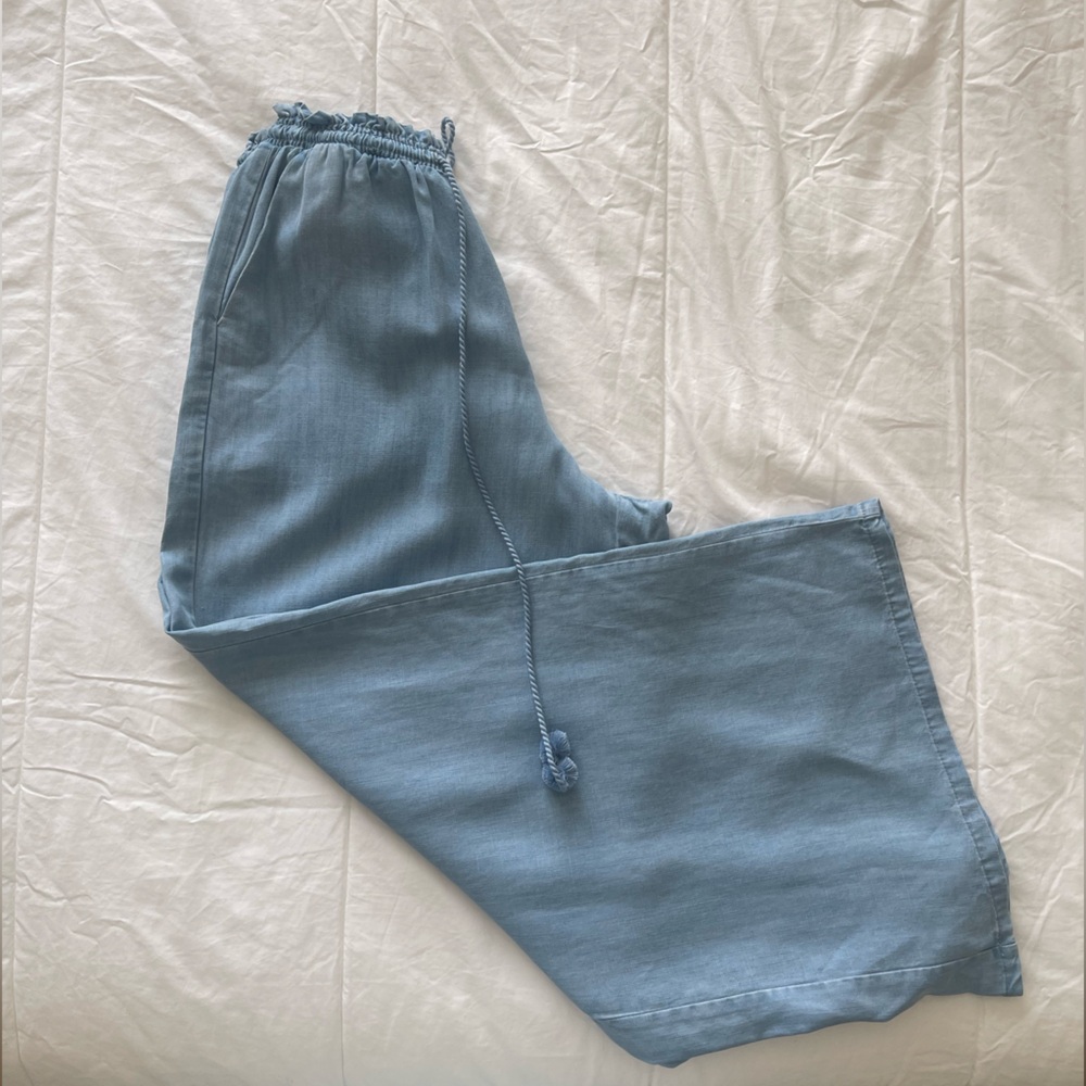 NWT Matilda Jane Over & Over Cropped Chambray Drawstring Wide Leg Pants Size S - Picture 5 of 10